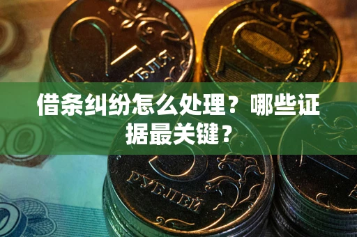 济南借条纠纷怎么处理？哪些证据最关键？