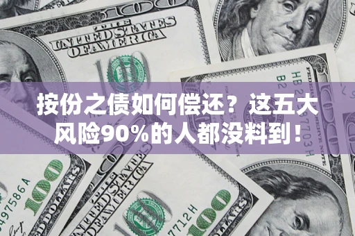 济南按份之债如何偿还？这五大风险90%的人都没料到！