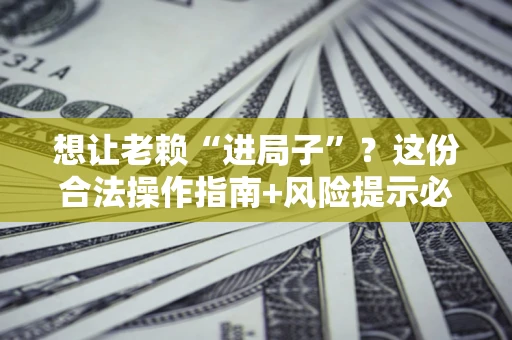 济南想让老赖“进局子”？这份合法操作指南+风险提示必须看！